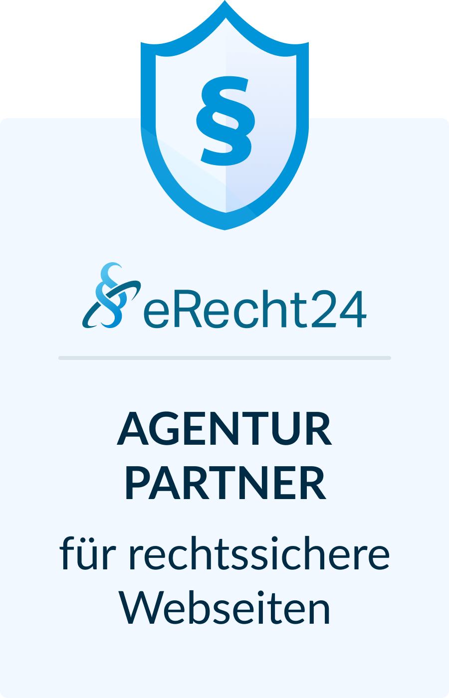 erecht24 siegel agenturpartner blau gross
