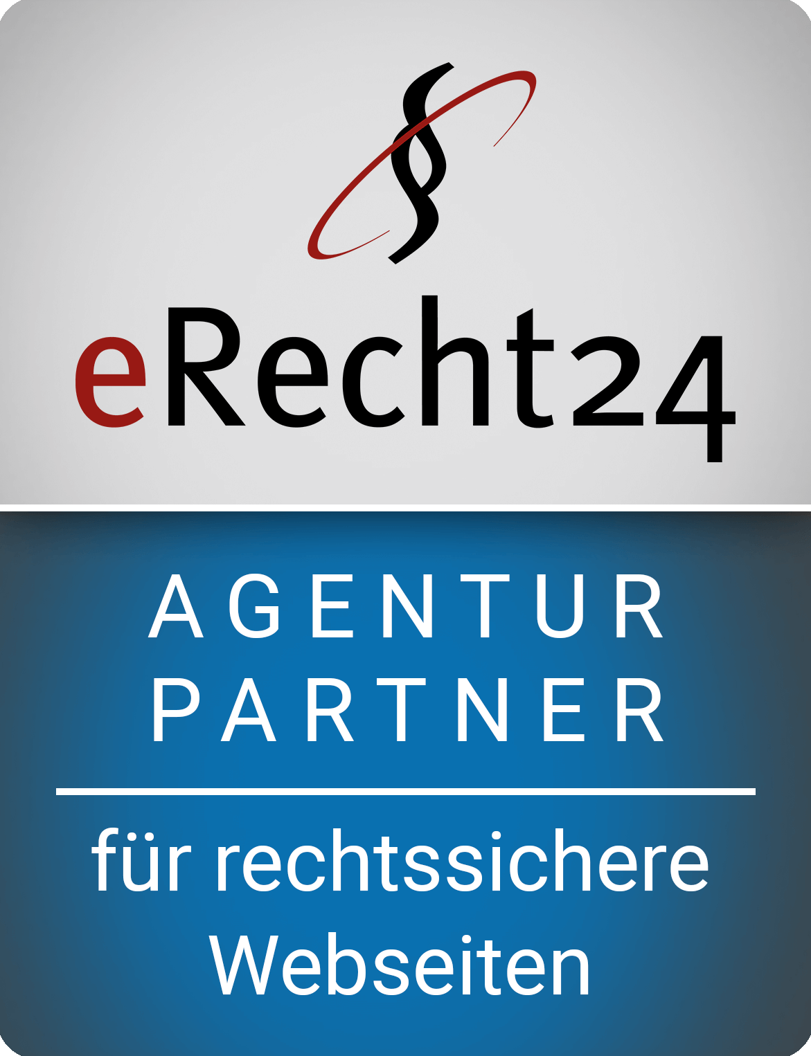 erecht24 siegel agenturpartner blau gross